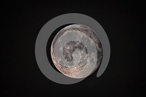 Zoom recording of the moon at full moon photo