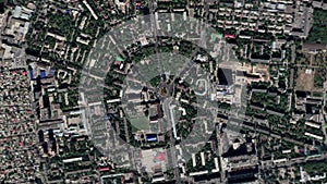 Zoom in from space and focus on Rostov-on-Don Russia. 3D Animation.