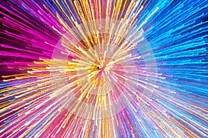 Zoom Speed technigue with colorful lighting