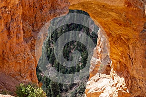 Zoomed in detail view of Natural Bridge in Bryce Canyon National Park