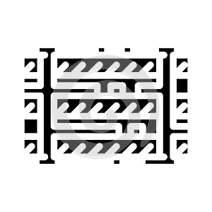 zoomed pcb layers stack glyph icon vector illustration