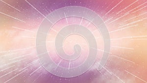 Zoomed vortex, light pastel fantasy sky background with clouds and stars - purple, pink, orange - large photo