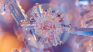 A zoomedin shot of a quartz crystal vibrating in response to a mechanical force applied to it photo
