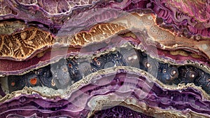 A zoomedin view of a crosssection of a plant root revealing the unique layers of cortex endodermis and other specialized