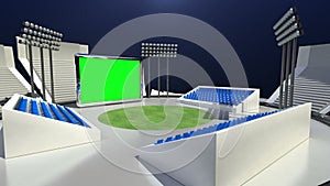 Zooming Score board of Sport stadium, included Chroma, alpha, sport broadcasting templet.