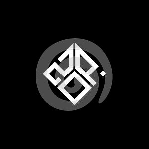 ZOP letter logo design on black background. ZOP creative initials letter logo concept. ZOP letter design