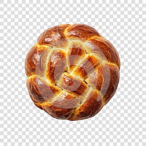 Zopf Bread isolated on a transparent background