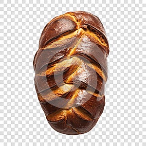 Zopf Bread isolated on a transparent background