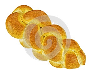 Zopf bread isolated on white