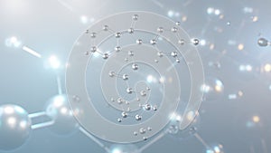 zopiclone molecular structure, 3d model molecule, cyclopyrrolone, structural chemical formula view from a microscope