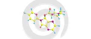 Zopiclone molecular structure isolated on white photo