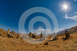 Zorats Karer Carahunge - Prehistoric Stone Pyramids site in Ar