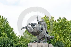 Zoravar Andranik Statue at Saint Gregory The Illuminator Cathedral. a famous tourist spot in