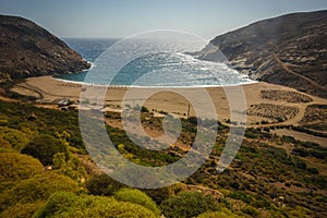 Zorkos beach on Andros island, Greece