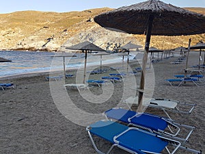 zorkos beach in andros island greece on the north side of the island