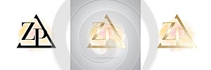 ZP Letter Initial Brand Logo Design
