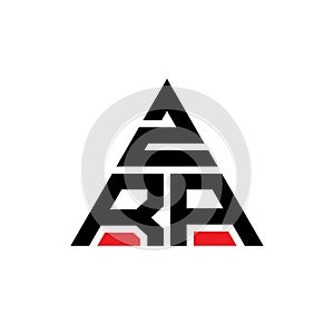ZRA triangle letter logo design with triangle shape. ZRA triangle logo design monogram. ZRA triangle vector logo template with red