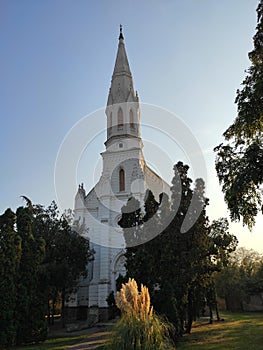 Zrenjanin Serbia white protestant church