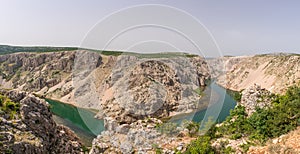 Zrmanja river Canyon in Croatia, Dalmatia - Panoramic Photo