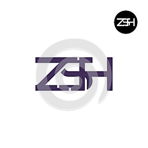 ZSH Logo Letter Monogram Design