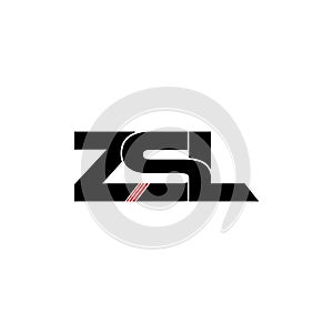 ZSL letter monogram logo design vector photo