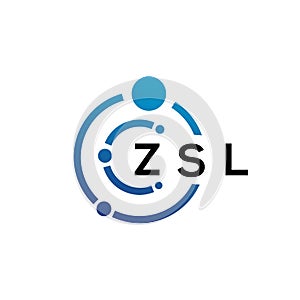 ZSL letter technology logo design on white background. ZSL creative initials letter IT logo concept. ZSL letter design photo