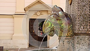 Zsolnay fountain detail Pecs