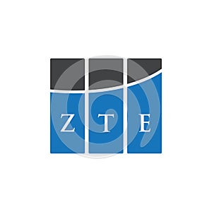 ZTE letter logo design on white background. ZTE creative initials letter logo concept. ZTE letter design