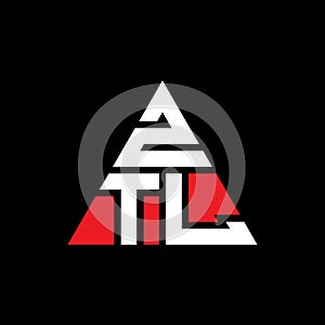 ZTL triangle letter logo design with triangle shape. ZTL triangle logo design monogram. ZTL triangle vector logo template with red photo