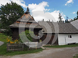 Rare wooden folk houses in Zuberec.Slovakia