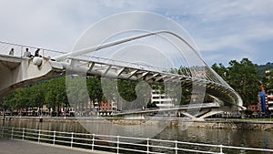 Zubizuri bridge in Bilbao