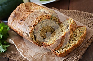 Zucchini bread with cheese