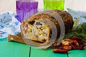 Zucchini bread with cheese