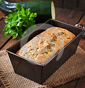 Zucchini bread with cheese