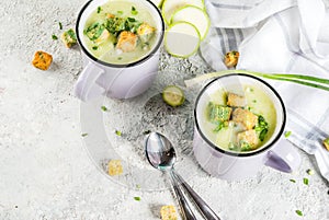 Zucchini creamy soup