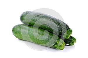 Zucchini cucumber isolated on white