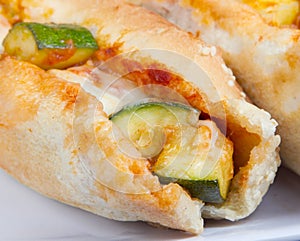 Zucchini grinder sandwich