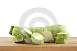 Zucchini isolated on white background