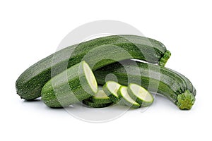 Zucchini isolated on white background
