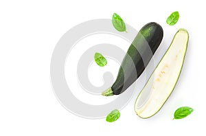 Zucchini isolated. Zucchini isolated white background