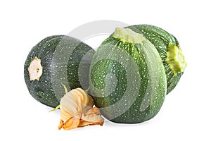 Zucchini isolated on white