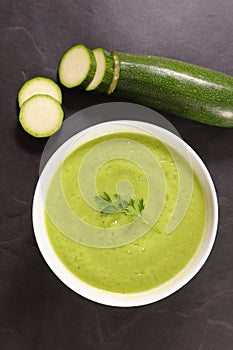 zucchini soup and parsley