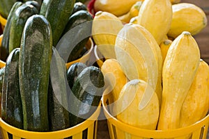 Zucchini And Squash For Sale At Farmers Market
