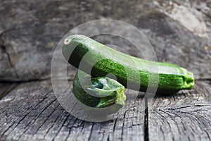 Zucchini on wood