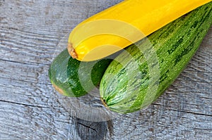 zucchini on a wooden table