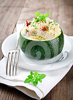 Zucchinis the stuffed Couscous