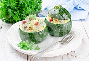 Zucchinis the stuffed Couscous