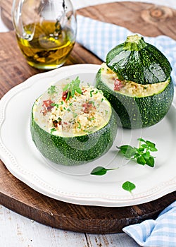 Zucchinis the stuffed Couscous