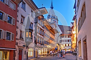 Zug oldtown with Zytturm, Switzerland