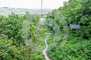 Zugliget Chairlift in Budapest, Hungary